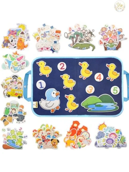 12 Pack Felt Storyboard Pieces for Toddler, Flannel Board Stories, Preschool