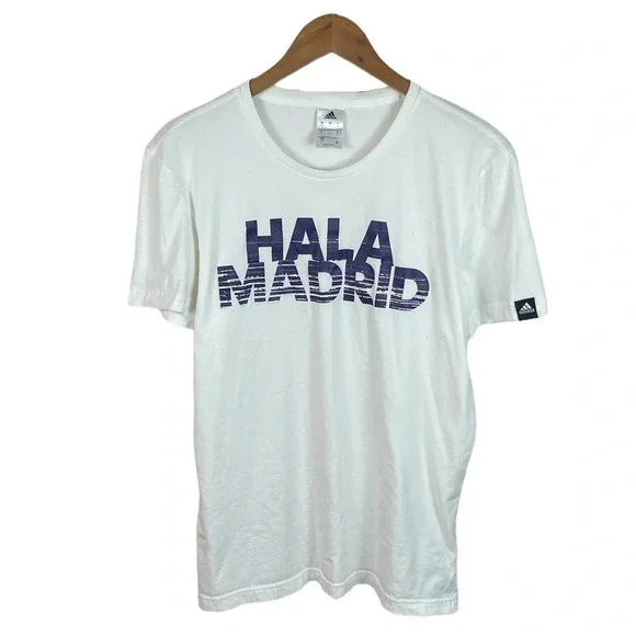 TS42 Mens Adidas Hala MADRID Spain Spanish Soccer T Shirt L