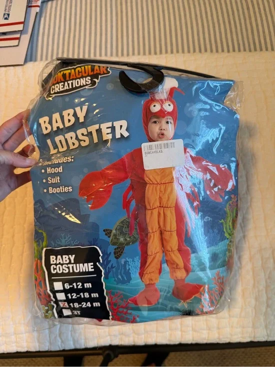 Baby Lobster Costume - Red Orange