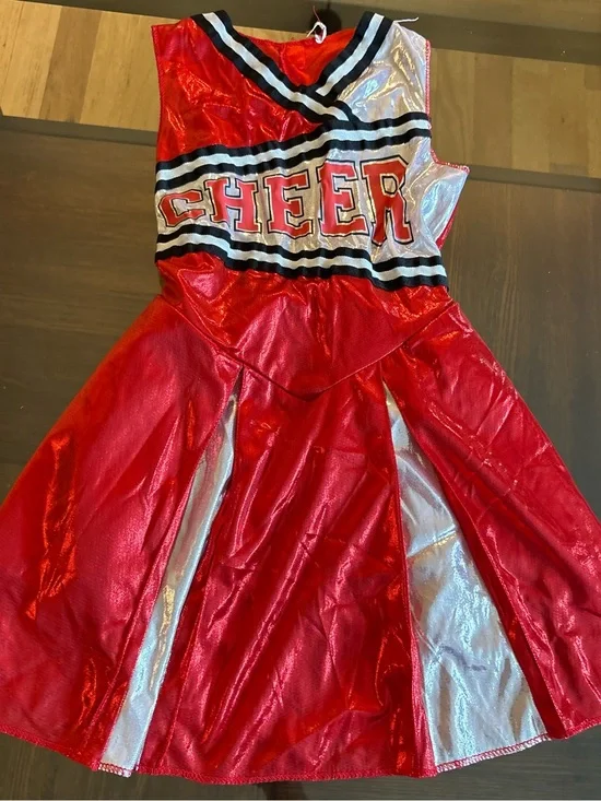 Kids Red Cheerleader Costume Dress - Unbranded 5-7 years old.
