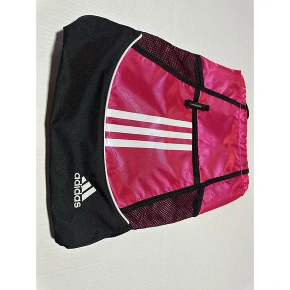 adidas Alliance II Sackpack Sport Team Shock One Pink 18x13 Bag Backpack Pull