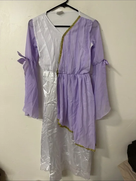 Girls' Purple and White Greek  Costume Dress