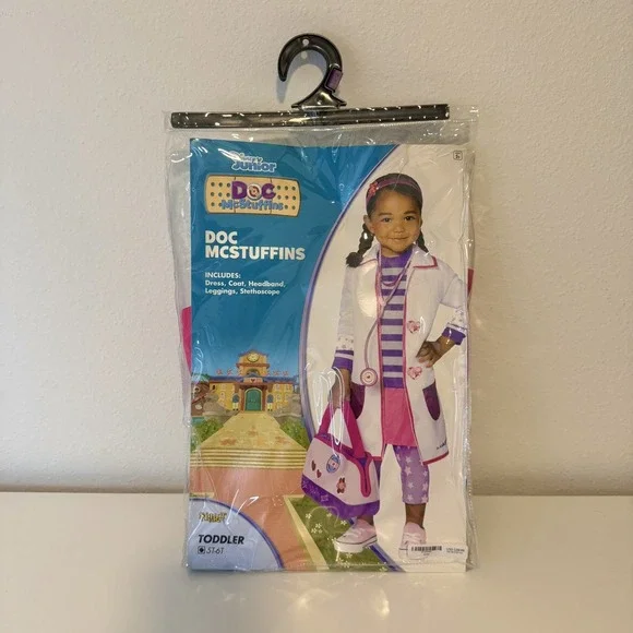 Doc McStuffins Deluxe Toddler Spirit Halloween Costume SIZE 5T-6T Dress & Jacket