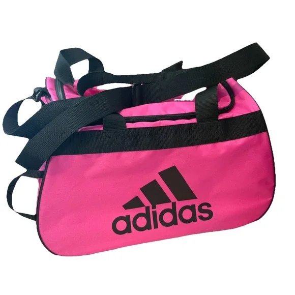 Adidas Diablo‎ Small Duffel Bag Intense Pink Black Gym Sports Travel Carry On