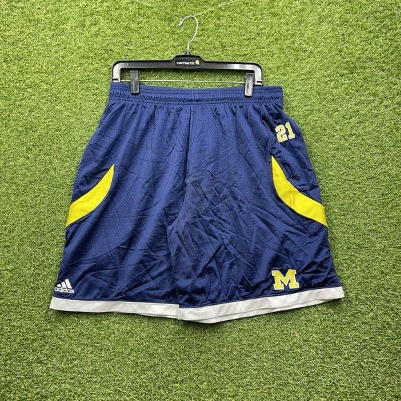 Michigan Wolverines Adidas Shorts Mens Extra Large Team Issued Basketball Y2K