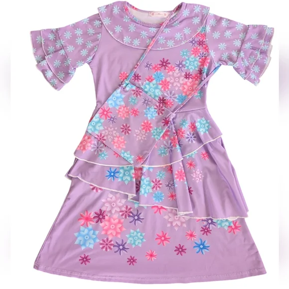 Girls Isabella Dress and Pouch Bag (Size 6/7)