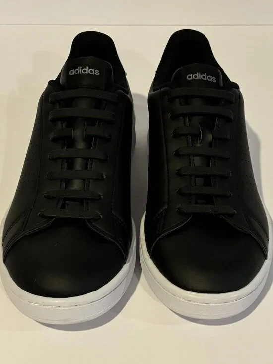 Adidas Advantage Men's Black/White Sneakers - Size 8