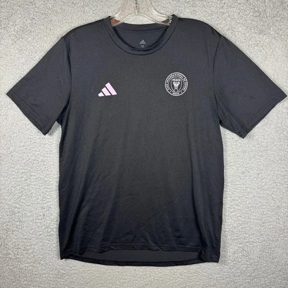 Adidas Inter Miami CF Messi 10 Soccer Jersey T-Shirt Mens Medium Black Pink MLS