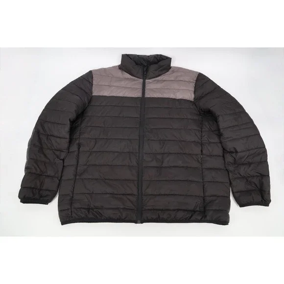 True‎ Religon Jacket Mens XXL Black Light Puffer Quilted Full Zip Size 2XL