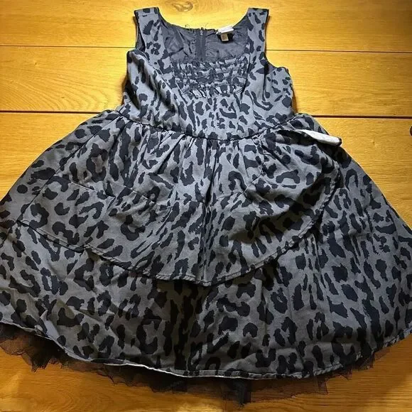 Harajuku cheetah dress gray black 10
