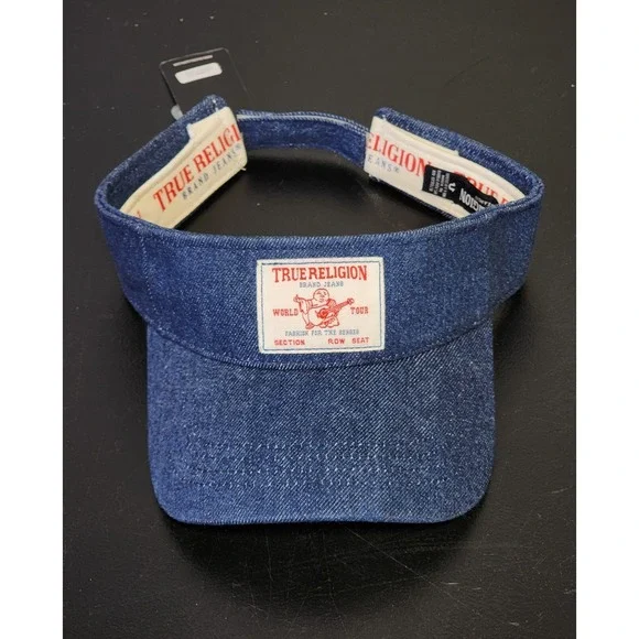 True‎ Religion Buddha Denim Visor Adjustable Strap Hat One Size Unisex Adult
