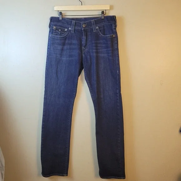 True Religion Women's Jeans Size 33 Dark Blue Denim • Made in USA Classic Fit‎