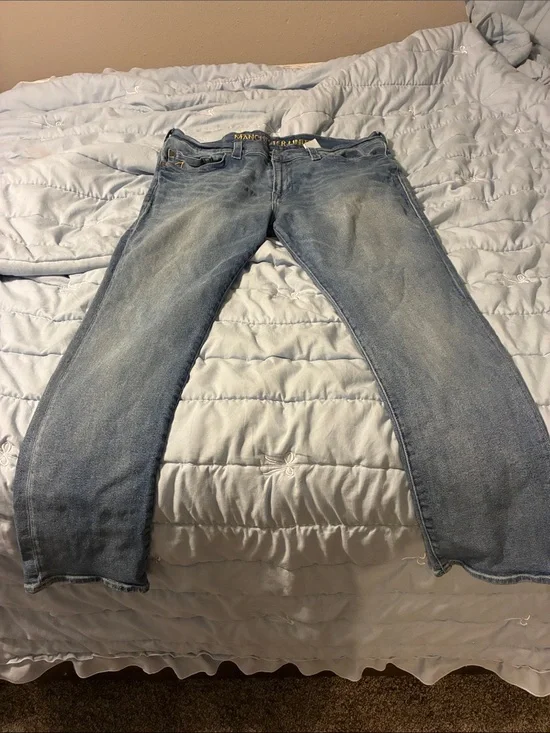 True Religion Men's Light Wash Skinny Jeans