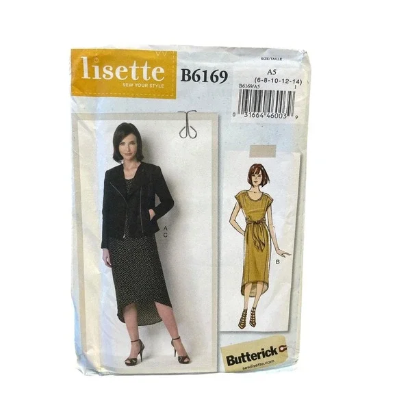 Lisette Butterick B6169‎ Misses Jacket Dress A5 (6-8-10-12-14)