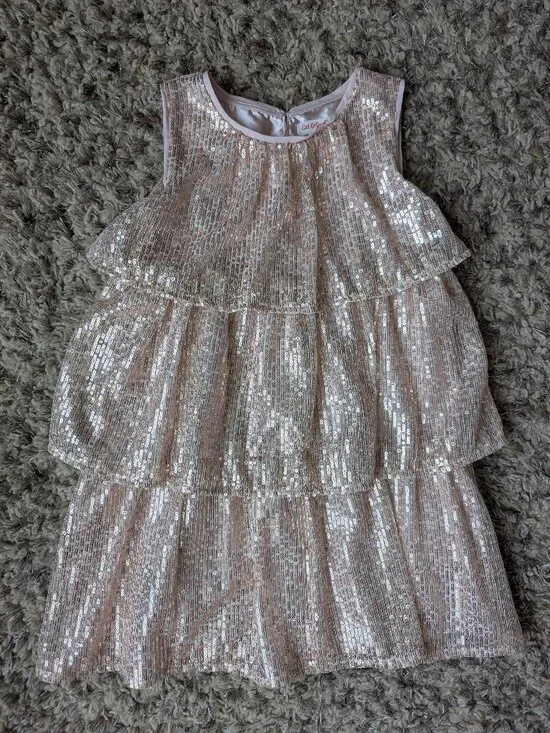 Cat & Jack gold sequin dress