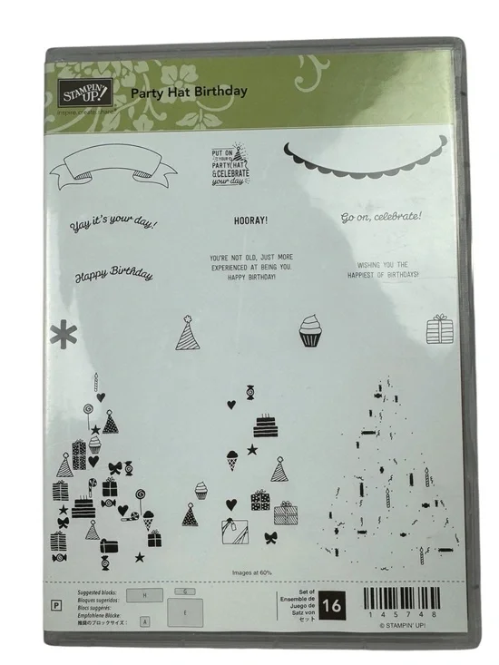 Party Hat Birthday photopolymer stamp set from Stampin' Up