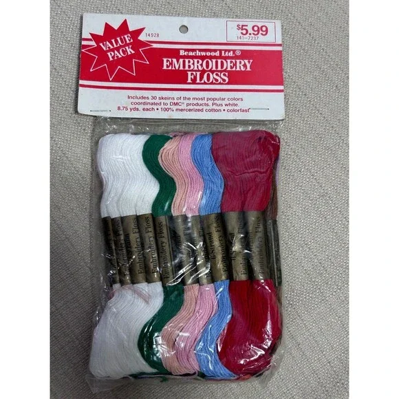 Embroidery Floss 30 Skeins 100% mercerized Cotton