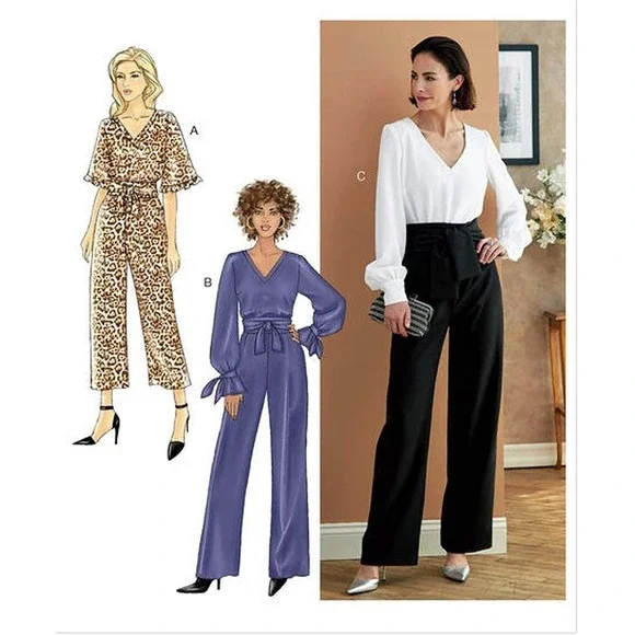 Butterick‎ Sewing Pattern 10346 Misses Jumpsuit Sash Size 6-14
