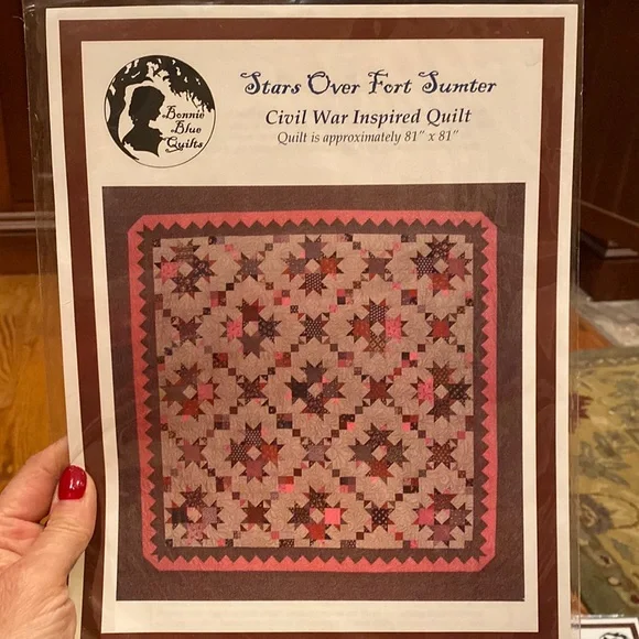Quilt Pattern Civil War Inspired Stars Over Fort Sumter Bonnie Blue Qui…
