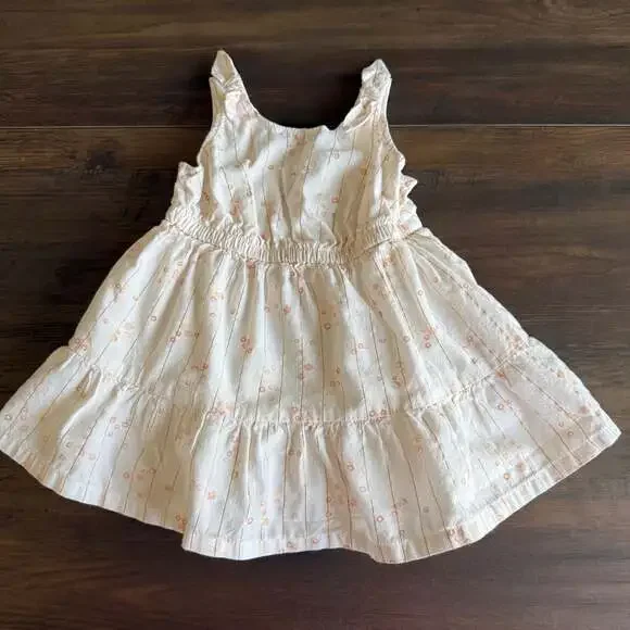 Carter's Toddler Girl Floral Tiered Dress Ivory Size 12m