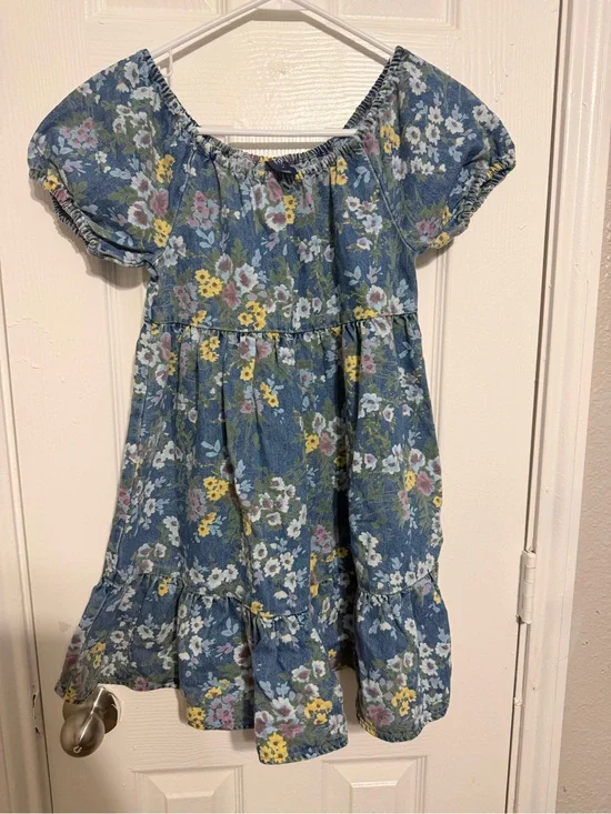GAP Blue Floral Off-Shoulder Summer Dress