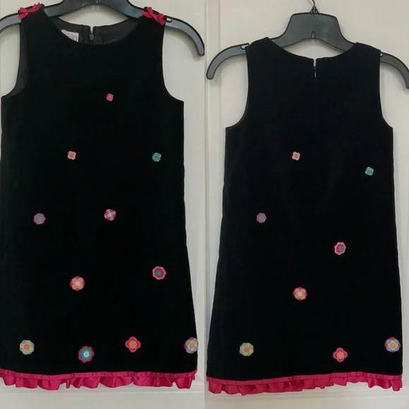 Talbots Kids Black Velvet Dress