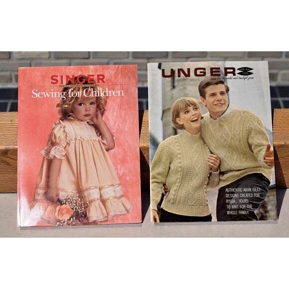 Singer Sewing for Children Book 1980's Clothing Handmade-Unger Knit Lot 2