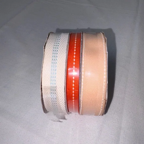 Hearth Hand Magnolia Fabric Ribbon Set 3‎ Ribbons 7/8in 5yd 1 Ribbon 3/8in 5yd