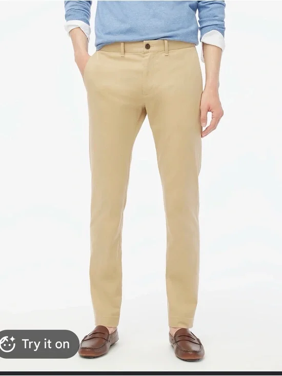 Men’s J.Crew Slim-Fit Flex Khaki Chino Minimalist Office Causal Pants Size 30x30