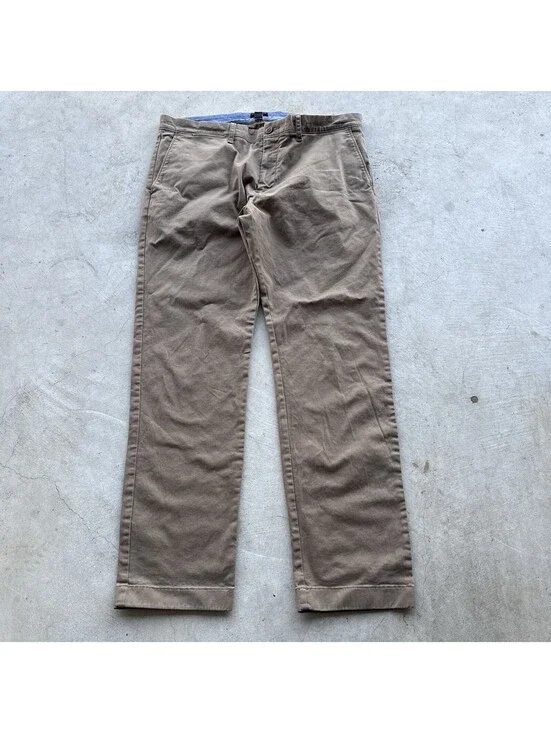 J.Crew 484 Slim Chino Pants Mens 34x30 Beig Stretch Tapered Casual Preppy Travel