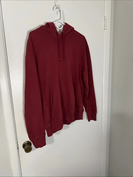 J. Crew Men's Medium Burgundy Crewneck Pullover Hoodie