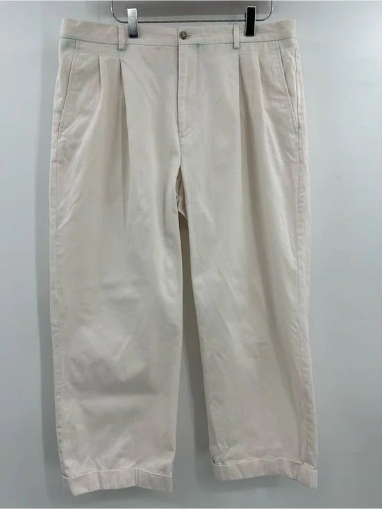 J. Crew Cream Pleated Chinos