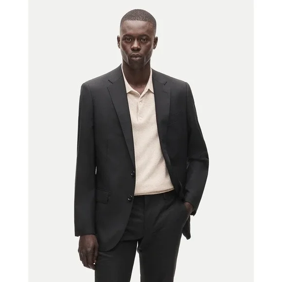 J. Crew Men's Ludlow Slim-fit suit jacket in Italian wool in Black 39R NWT $550