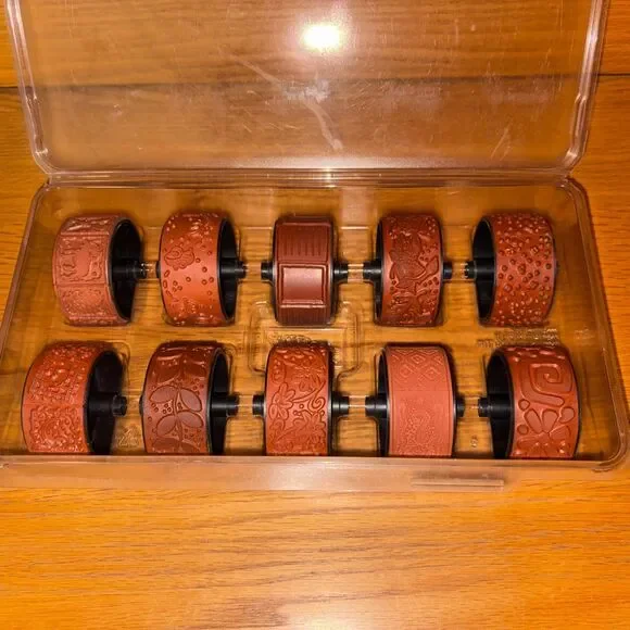 Stampin' Up Roll Around Roller Wheel Stamps Set of 10 Rubber Stamps Used