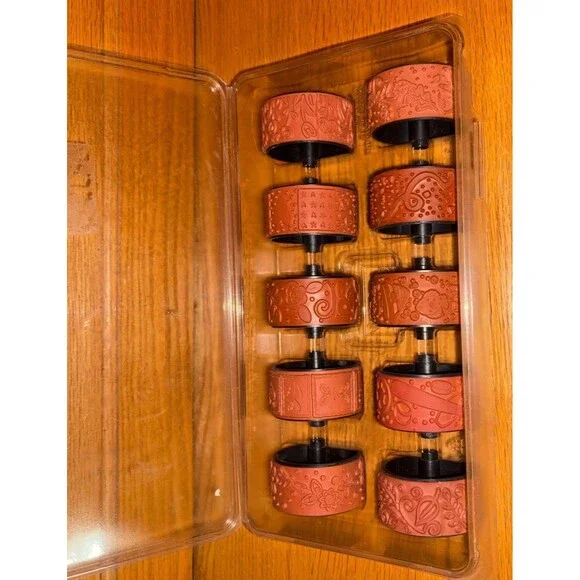 Set of 10  Stampin' Up Roll Around Roller Wheel Stamps Rubber Stamps