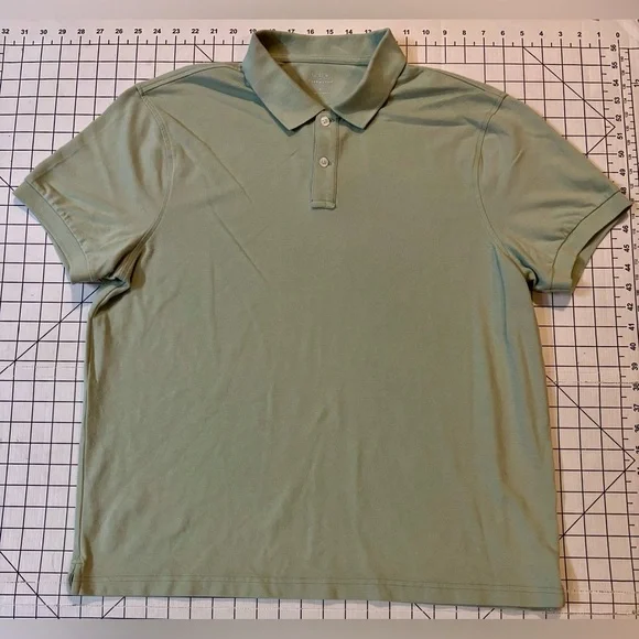 J. Crew Men’s Size‎ XL Green Untucked Flex Pique Polo Shirt