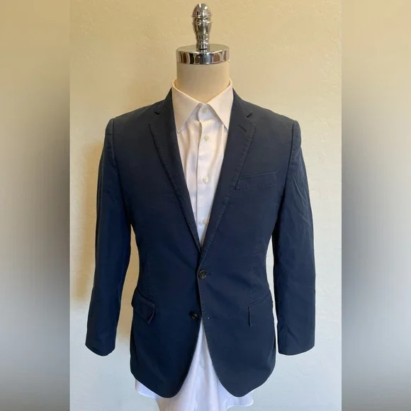 J.CREW Ludlow Slim-fit Carpini Italian cotton suit jacket in Navy‎ Size 38R