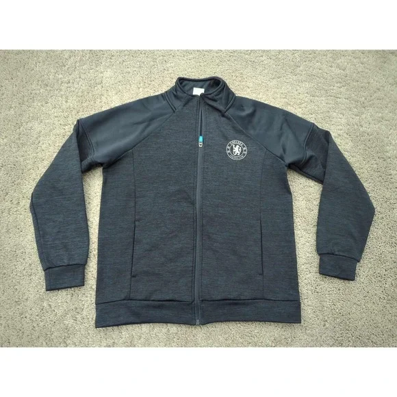 Chelsea‎ Football Club Full Zip Jacket Youth Boys 12/13 EPL Logo Dark Gray