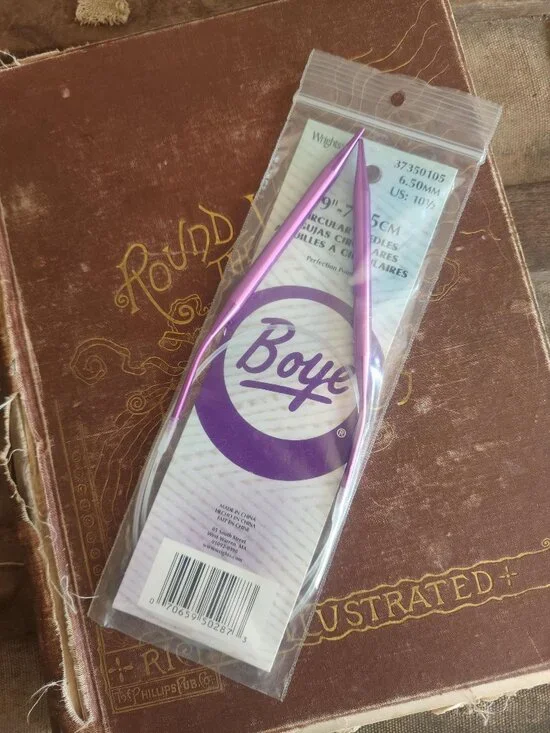 Vintage 2000s Knitting Needles, NOS Boye US Size 10.5 Circular 29