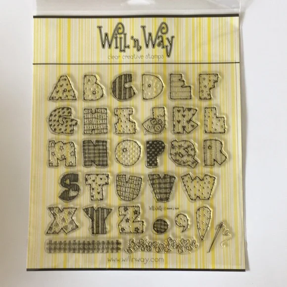 Will ‘n Way “Clear Creative Stamps”, alphabets