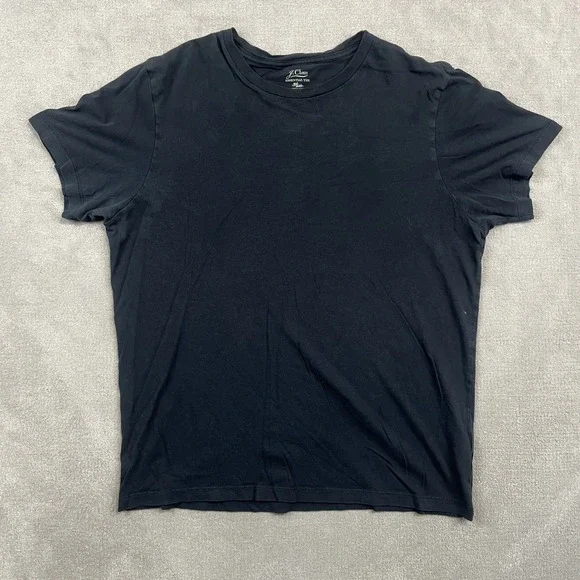 J. Crew Essential Tee Large Black Cotton Minimalist Short Sleeve Crewneck Shirt