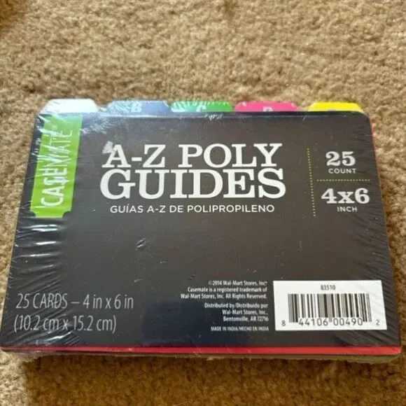 CaseMate A-Z Poly Guides 4x6 Inch *New*