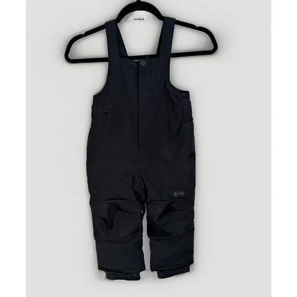 REI Co-Op Snow Pants Bibs Toddler Size 3T Black Insulated Ski Winter Boys Girls
