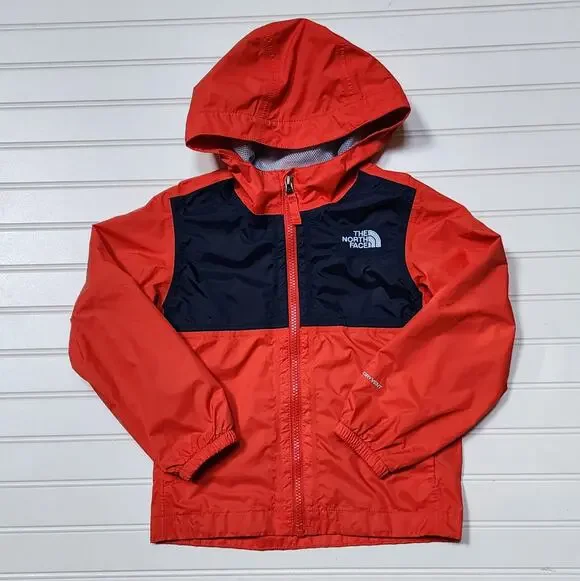 The North Face Boys Dryvent Rain Jacket Size XXS (5) Red & Navy