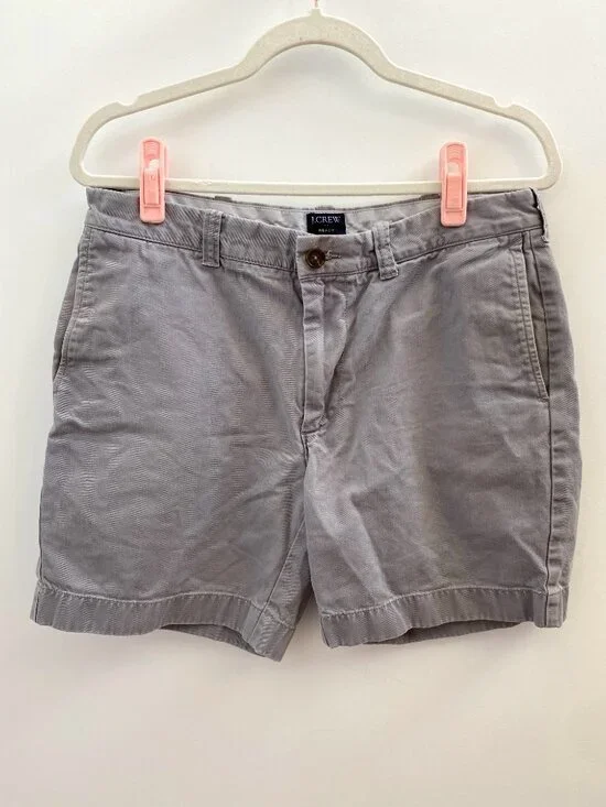 J. Crew Light Grey Reade Chino Shorts Size 32