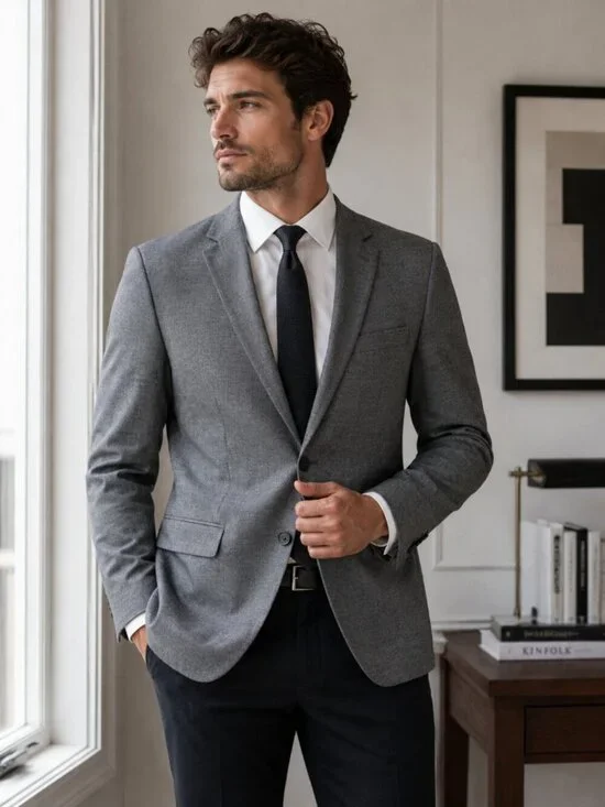 J. Crew Men's Gray Thompson Linen Blend Two Button Blazer Size 38R 54516