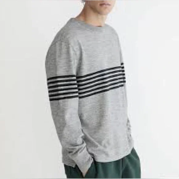 J. Crew Striped Oarsman Cotton Crewneck Sweater Large