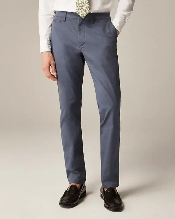 J.Crew 484 Slim-Fit Tech Pants Mens Sz 30 x 30 Blue Mid Rise Flat Front Stretch