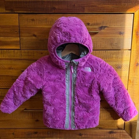 The North Face Girls Reversible Mossbud Swirl Hooded Jacket