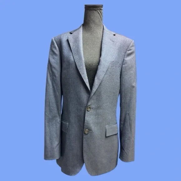 J. Crew Classic Wool Gray Blue Blazer Size 38